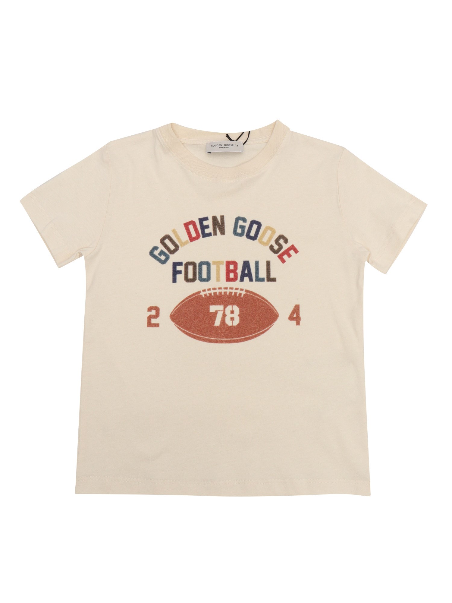 Shop Golden Goose Journey  Boy's T-shirt Cotton Jersey Golden State Footbal In Multi