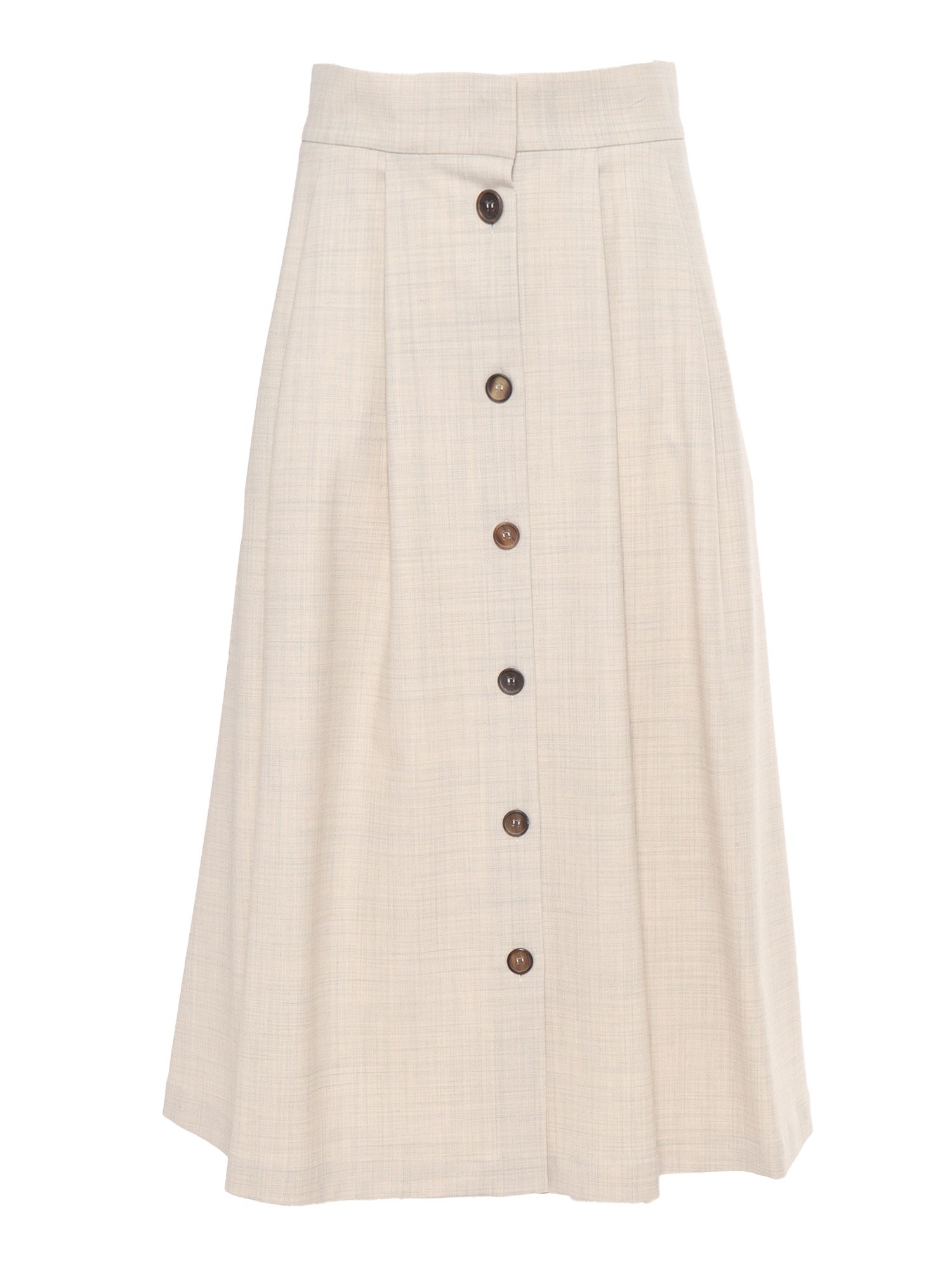 Shop Lorena Antoniazzi Skirt In Beige