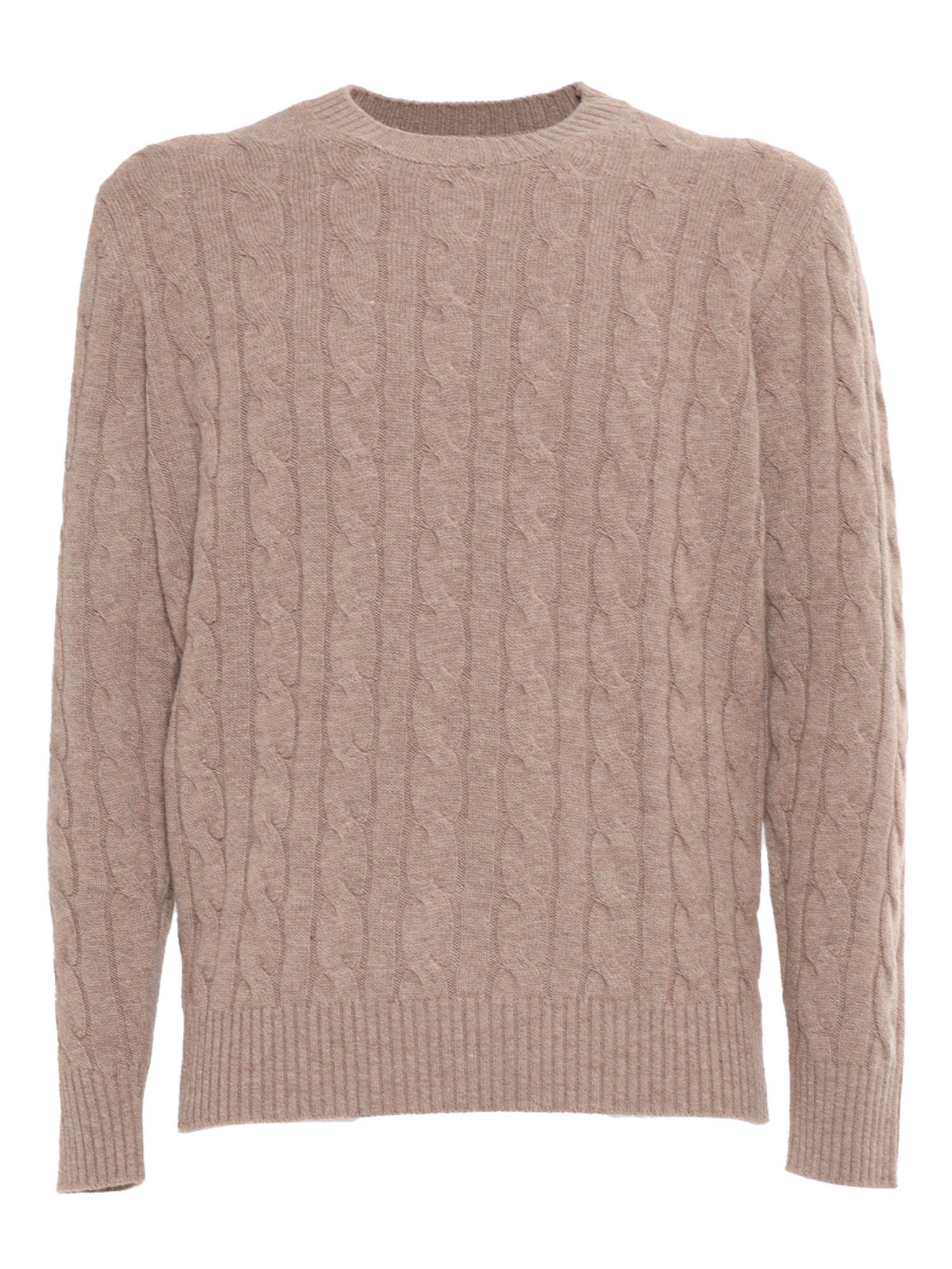 Shop Kangra Cashmere Ribbed Crewneck Sweater In Brown