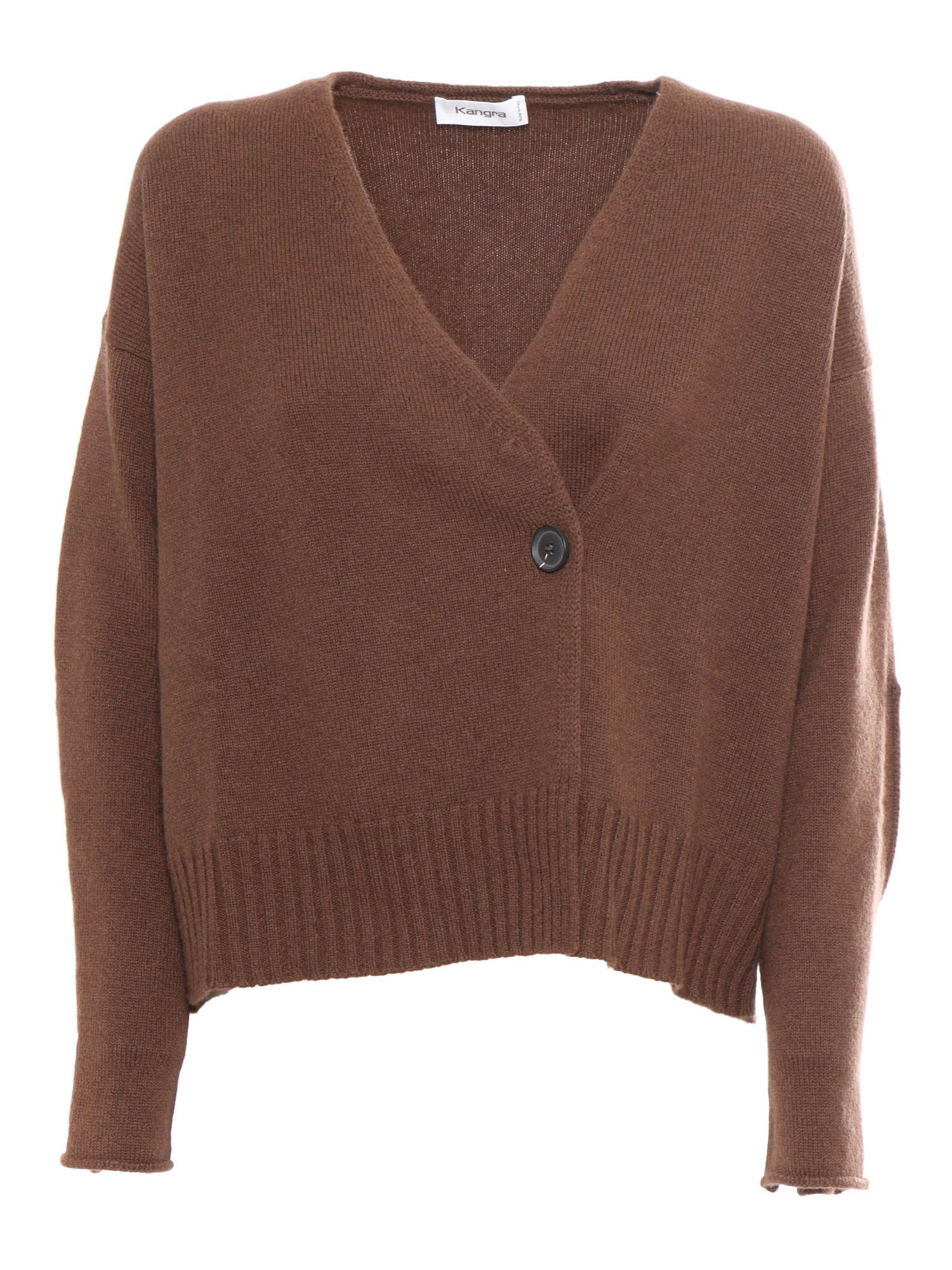 Shop Kangra Cashmere Boxing Cardigan In Brown