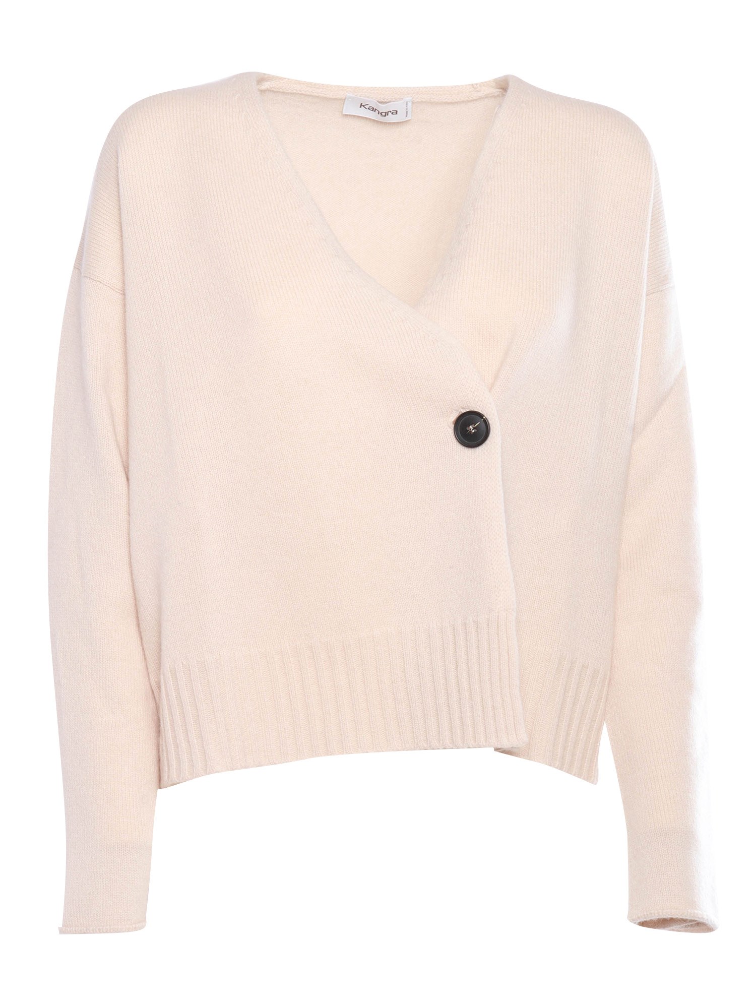 Shop Kangra Cashmere Boxing Cardigan In White