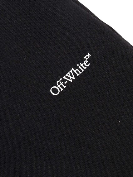 OFF WHITE KIDS BOOKISH LOGOBAND SWEATSKIRT BLACK - WHIT