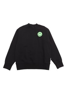 PALM ANGELS KIDS PA X SMILEY REGULAR CREW BLACK GREEN