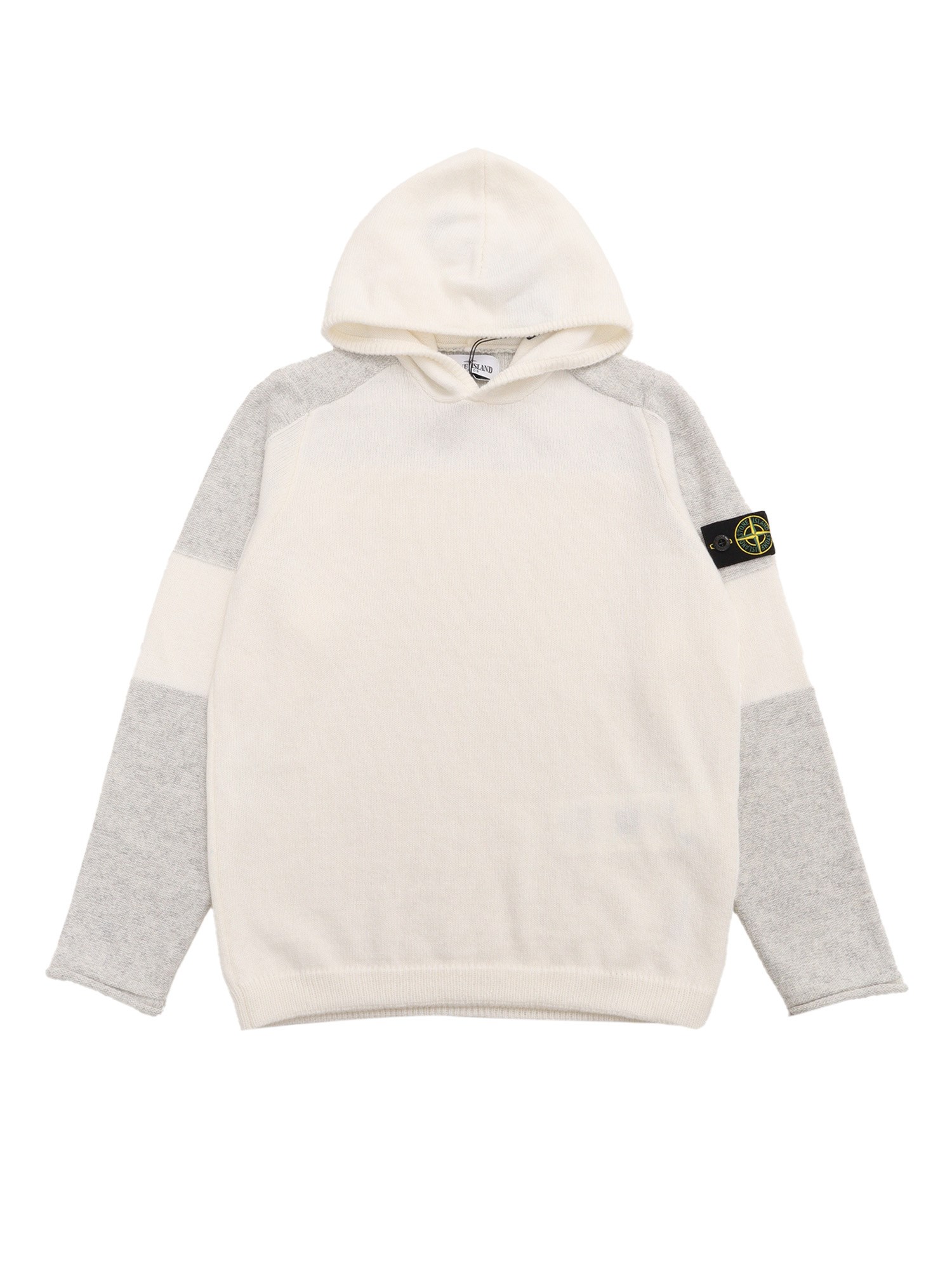 Shop Stone Island Sweater In White