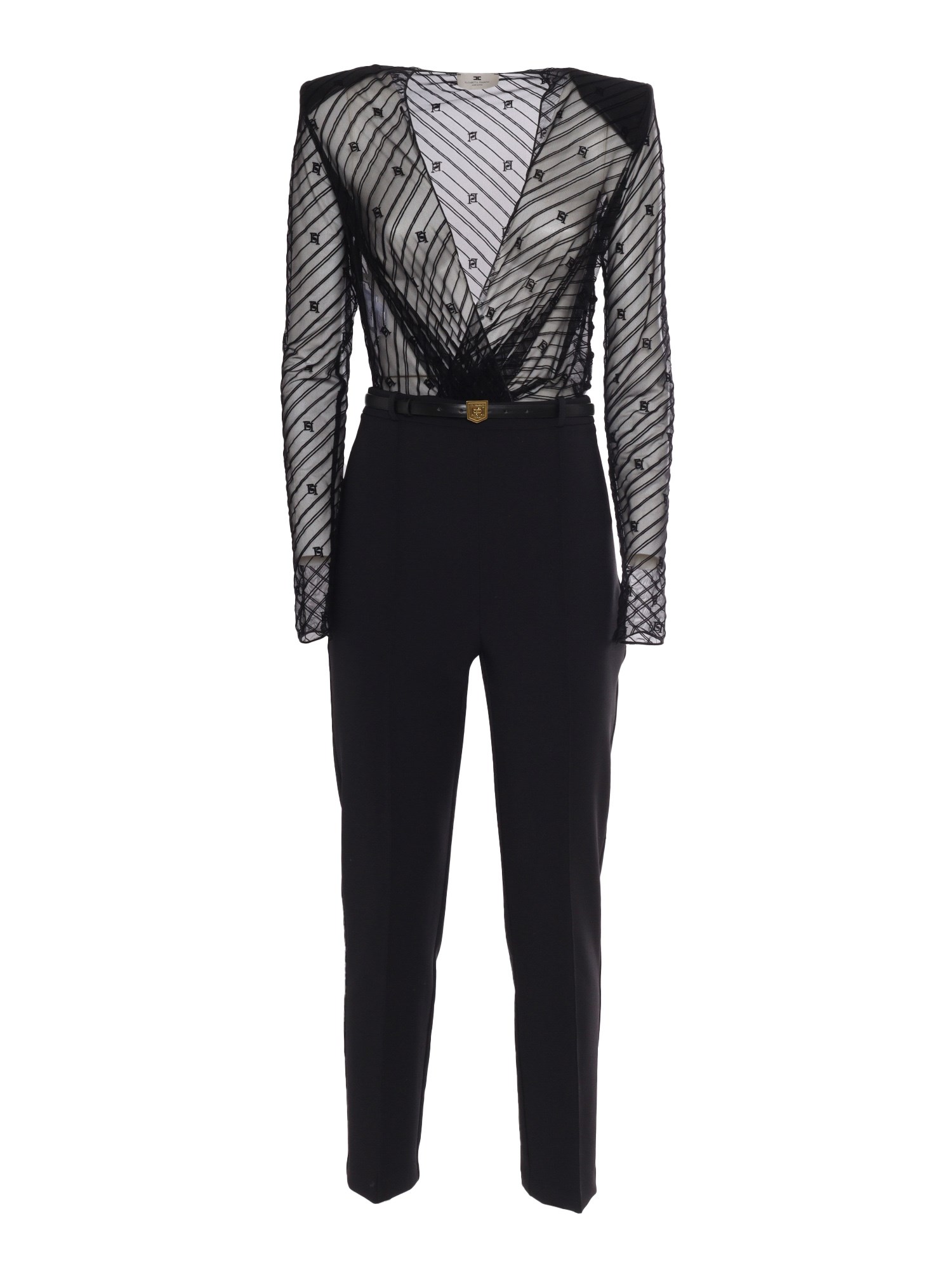 Shop Elisabetta Franchi Jumpsuit In Black