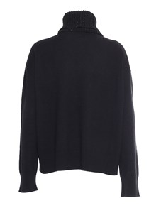 FABIANA FILIPPI TURTLE NECK SWEATER WITH SEQUIN COLLAR