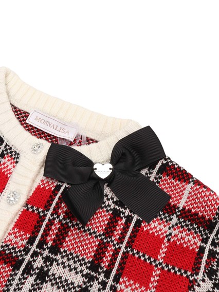 Monnalisa CARDIGAN TARTAN KNITWEAR