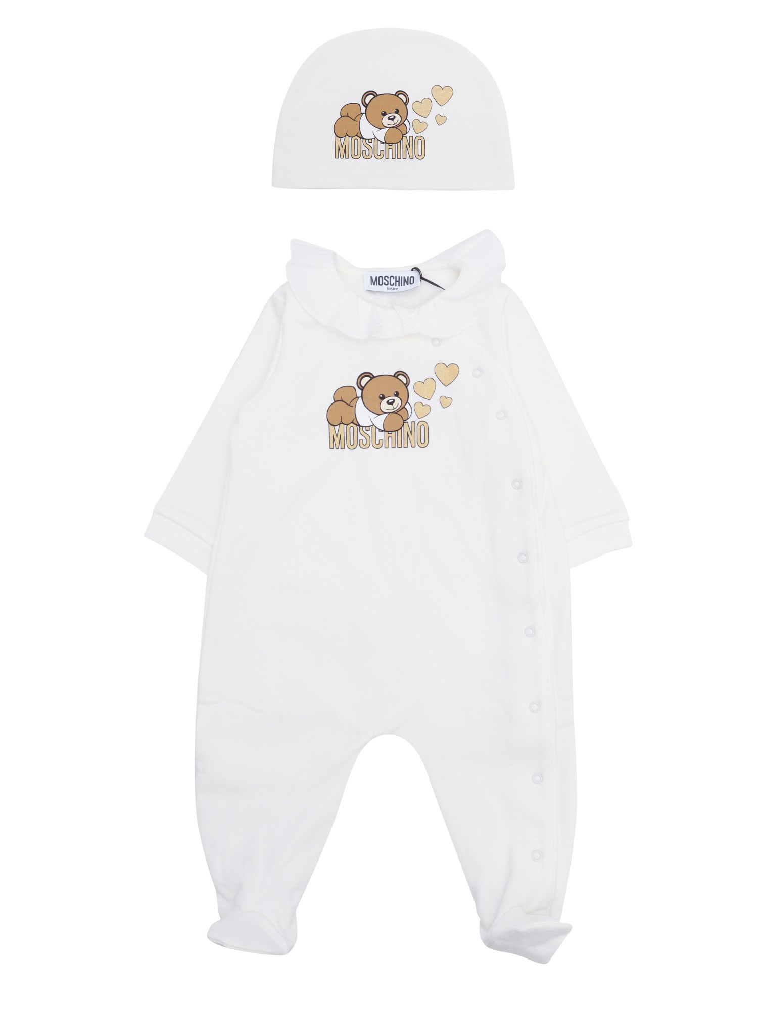 Shop Moschino Kid Onesie In Light Blue