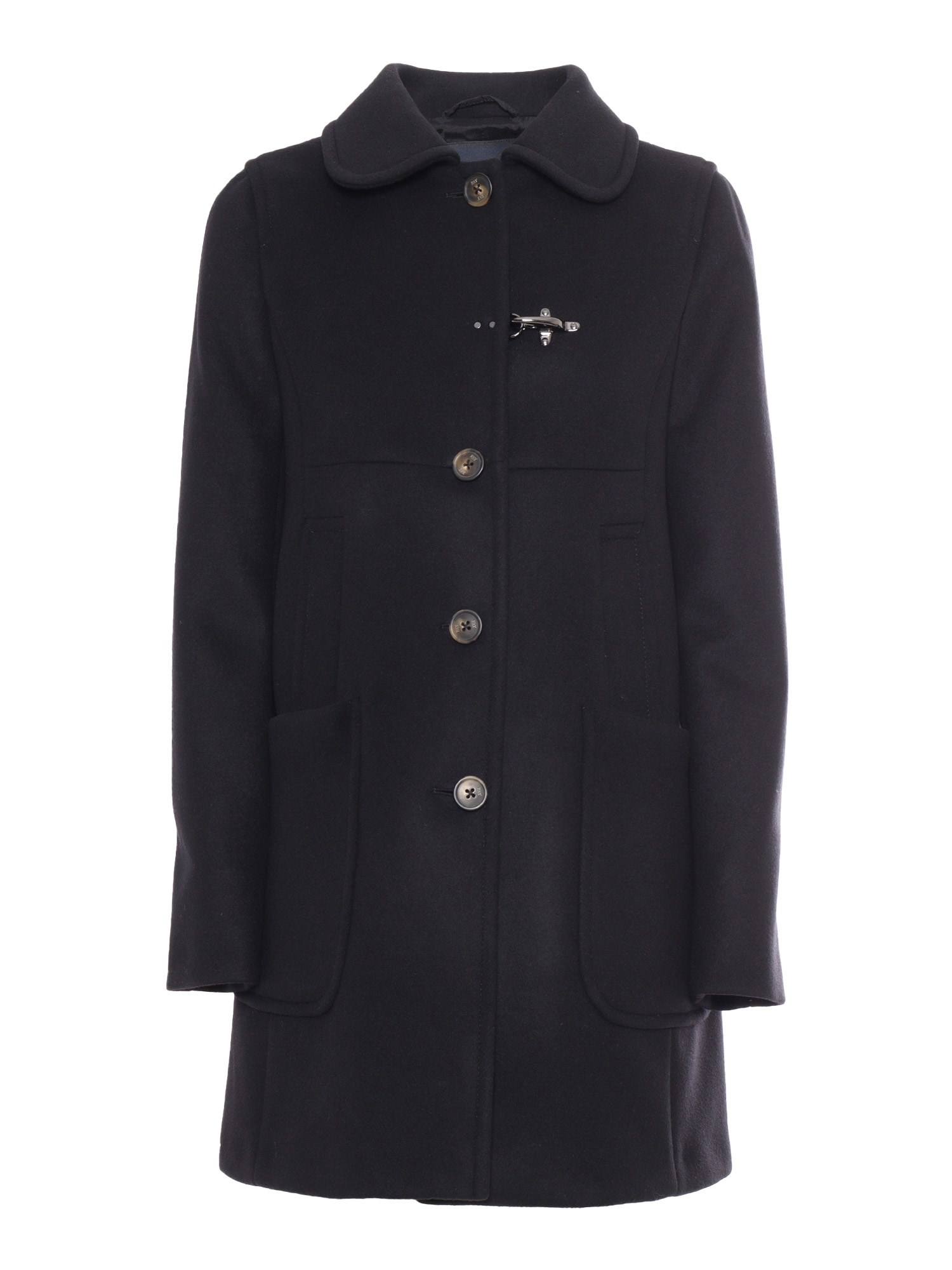 Shop Fay Urban Coat With Baby Collar + Hook In Black