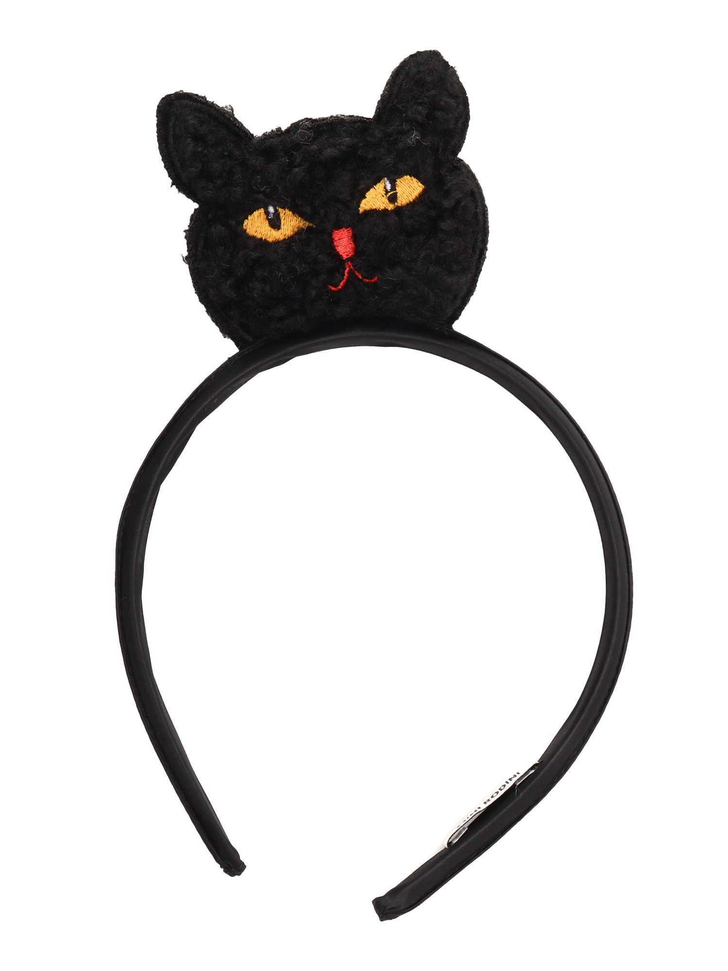 Mini Rodini Recycled Poly Cat Headband In Black