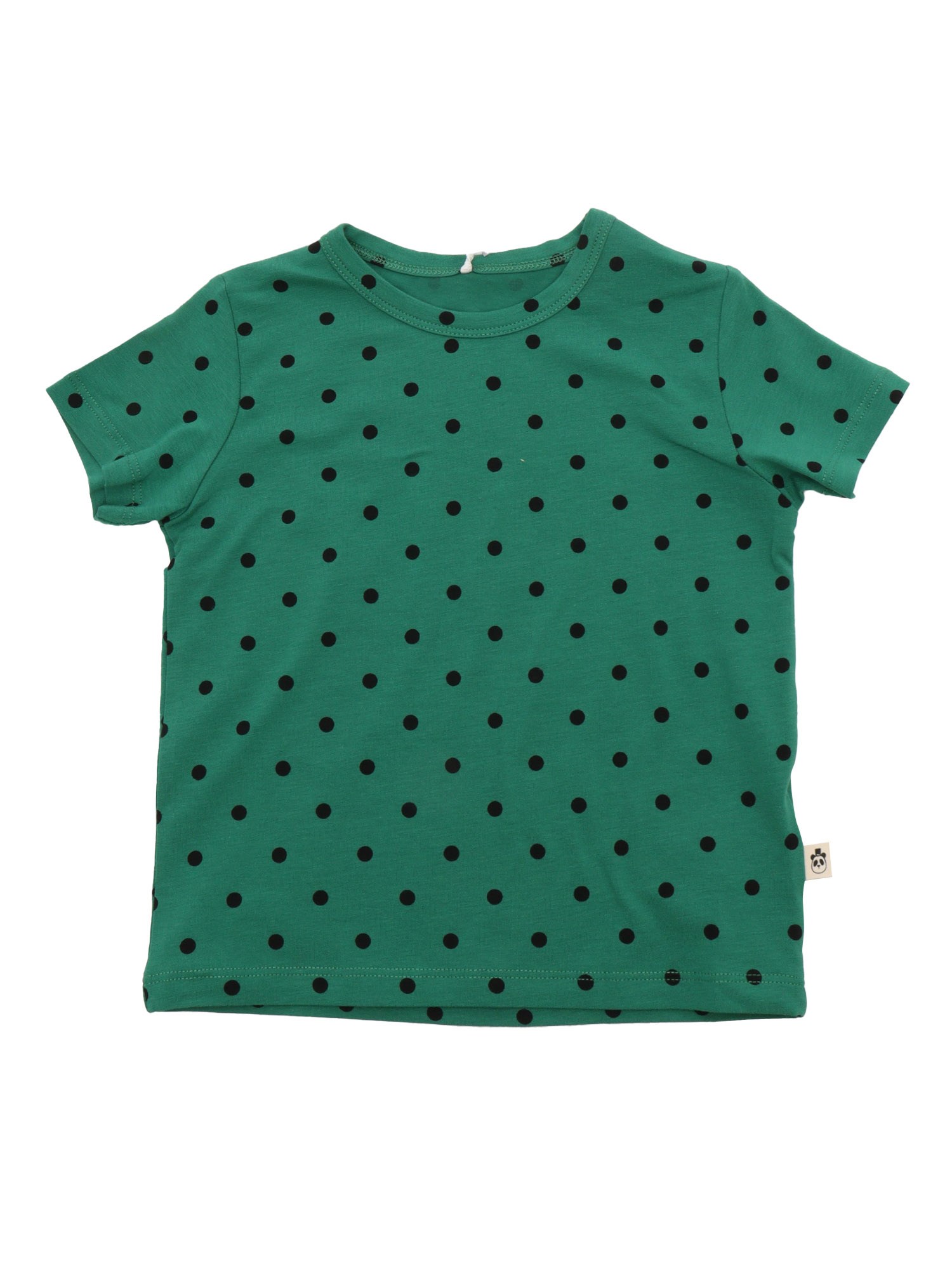 Shop Mini Rodini Polka Dot Ss Tee In Green