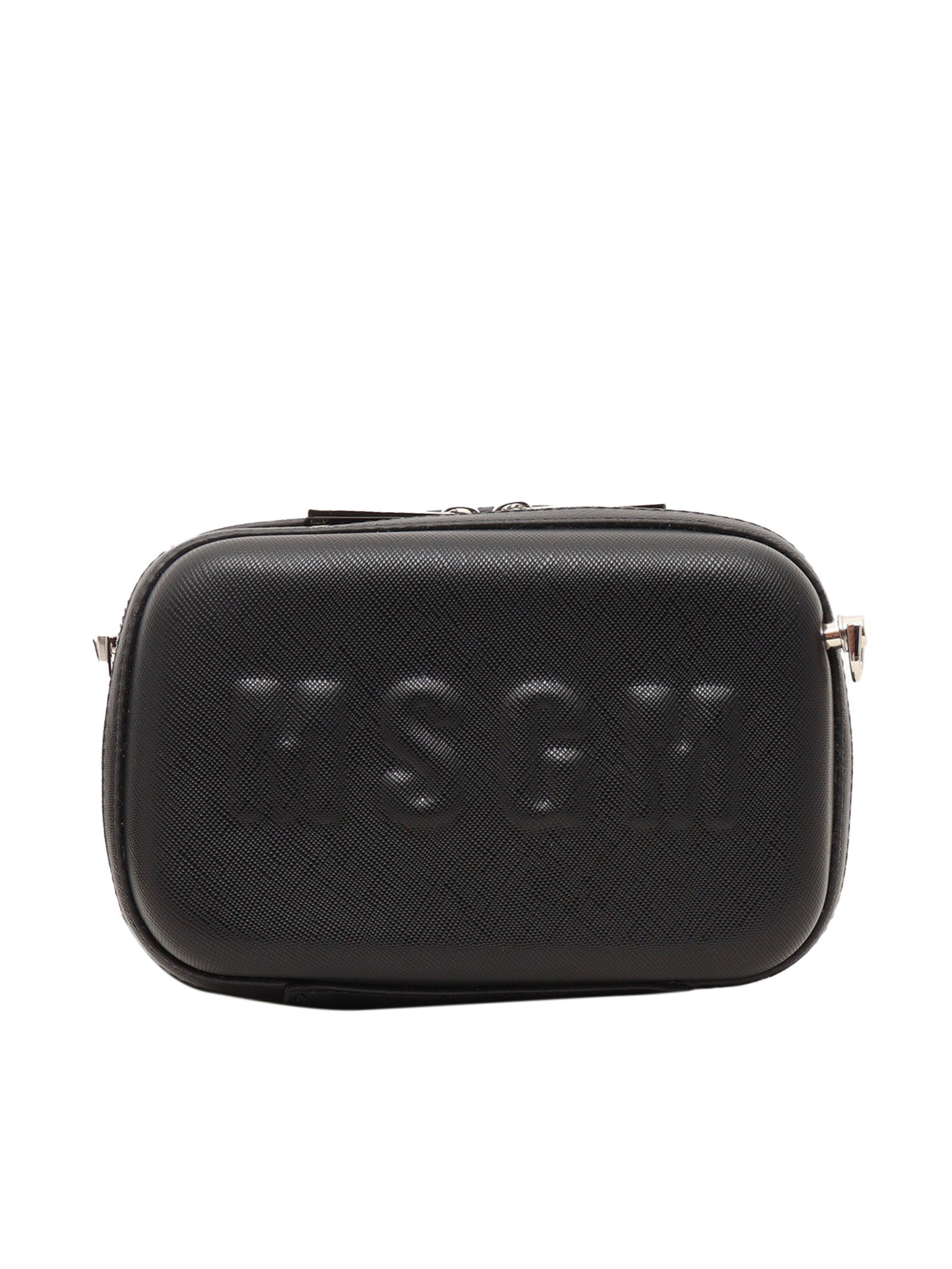 Shop Msgm Eco-leather Pochette Girl Nero/black