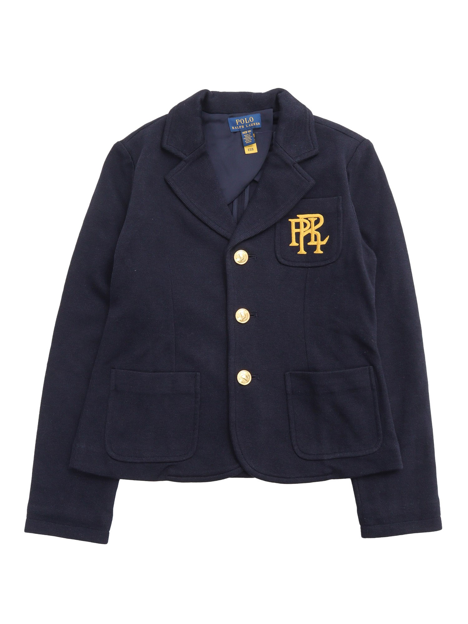 Shop Polo Ralph Lauren Knit Blazer-outerwear-sportcoat In Blue