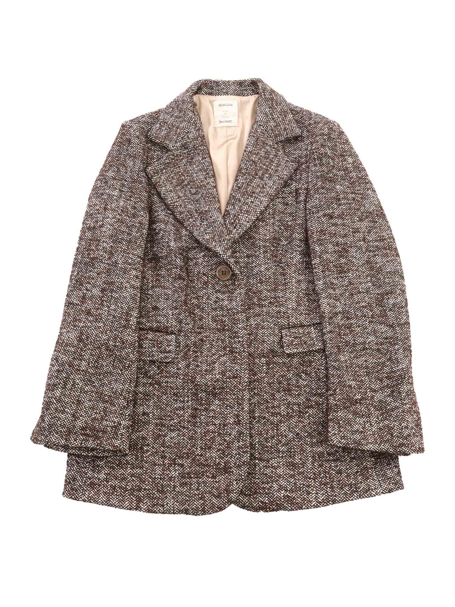 Shop Zhelda Jacket Without Piping In Brown