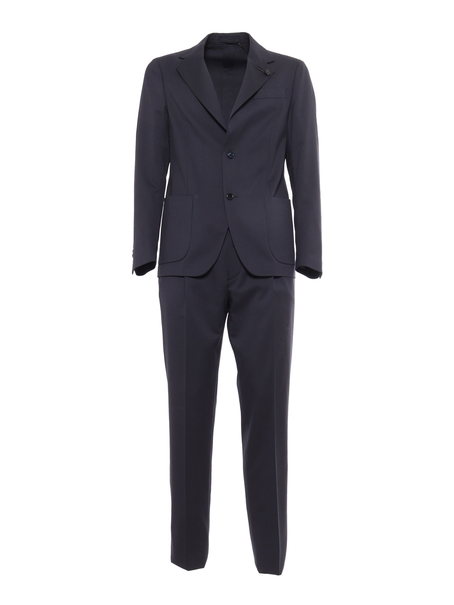 Shop Lardini Easy Wear Drop 7 Reg Man Suit In Blue