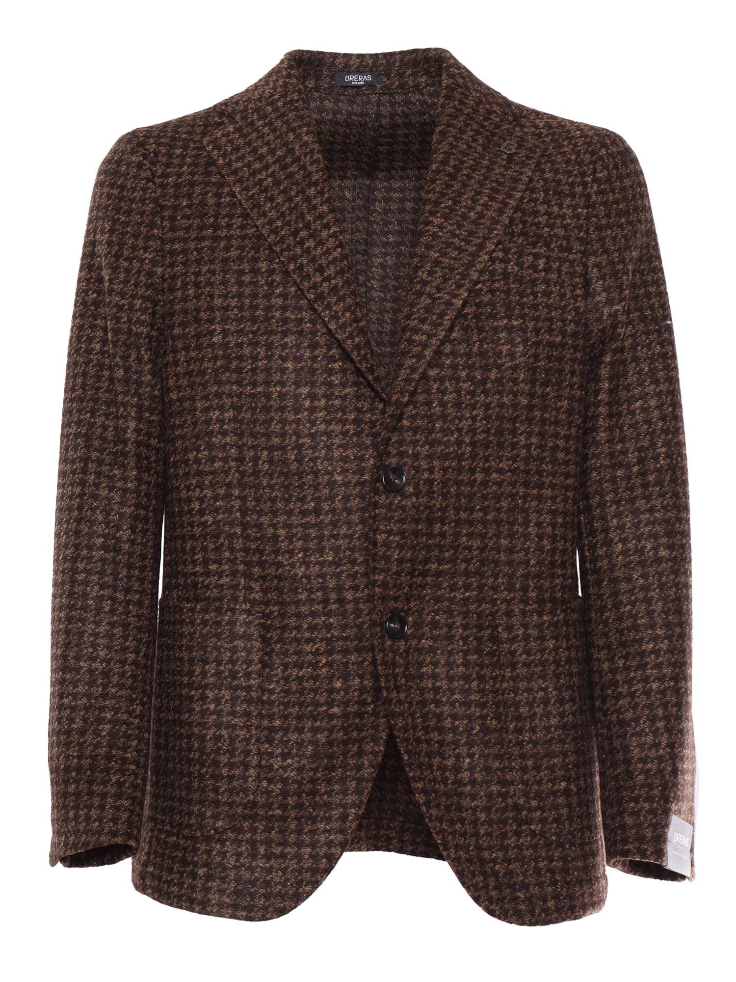 Shop Breras Milano Man Jacket In Brown