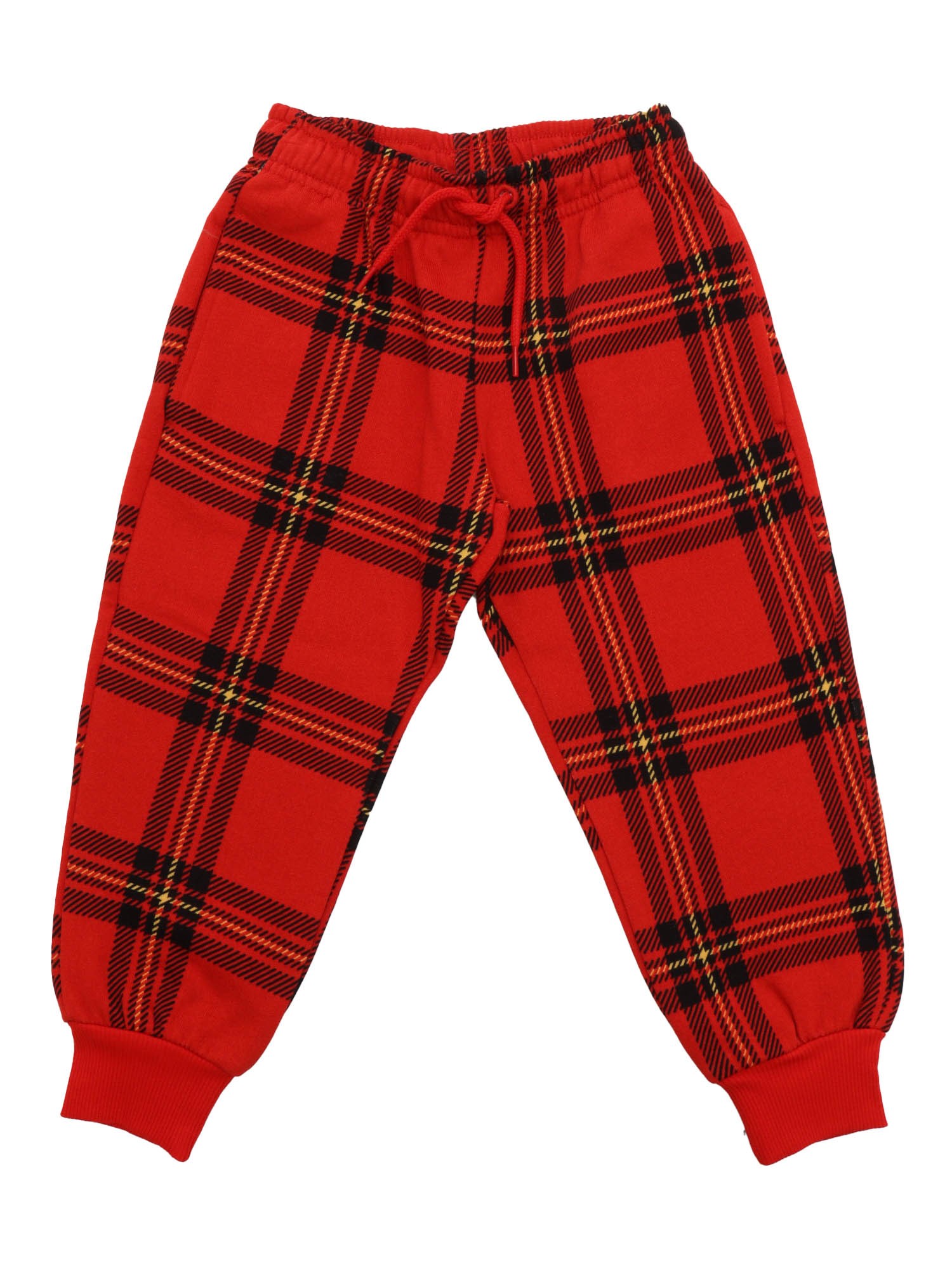 Shop Mini Rodini Check Aop Sweatpants In Red