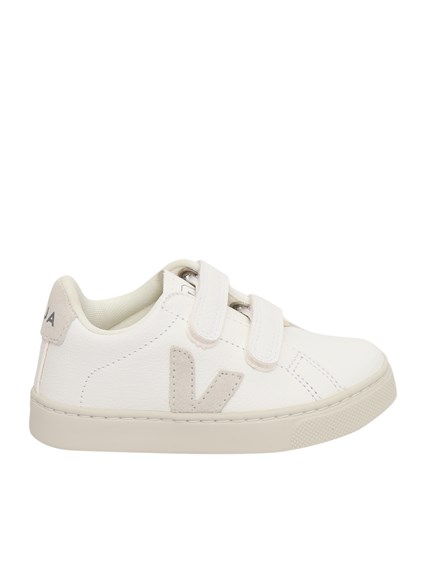 Veja SMALL ESPLAR CHROMEFREE LEATHER EXTRA-WHITE_NATURAL SNEAKERS