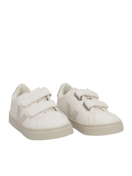 Veja SMALL ESPLAR CHROMEFREE LEATHER EXTRA-WHITE_NATURAL SNEAKERS
