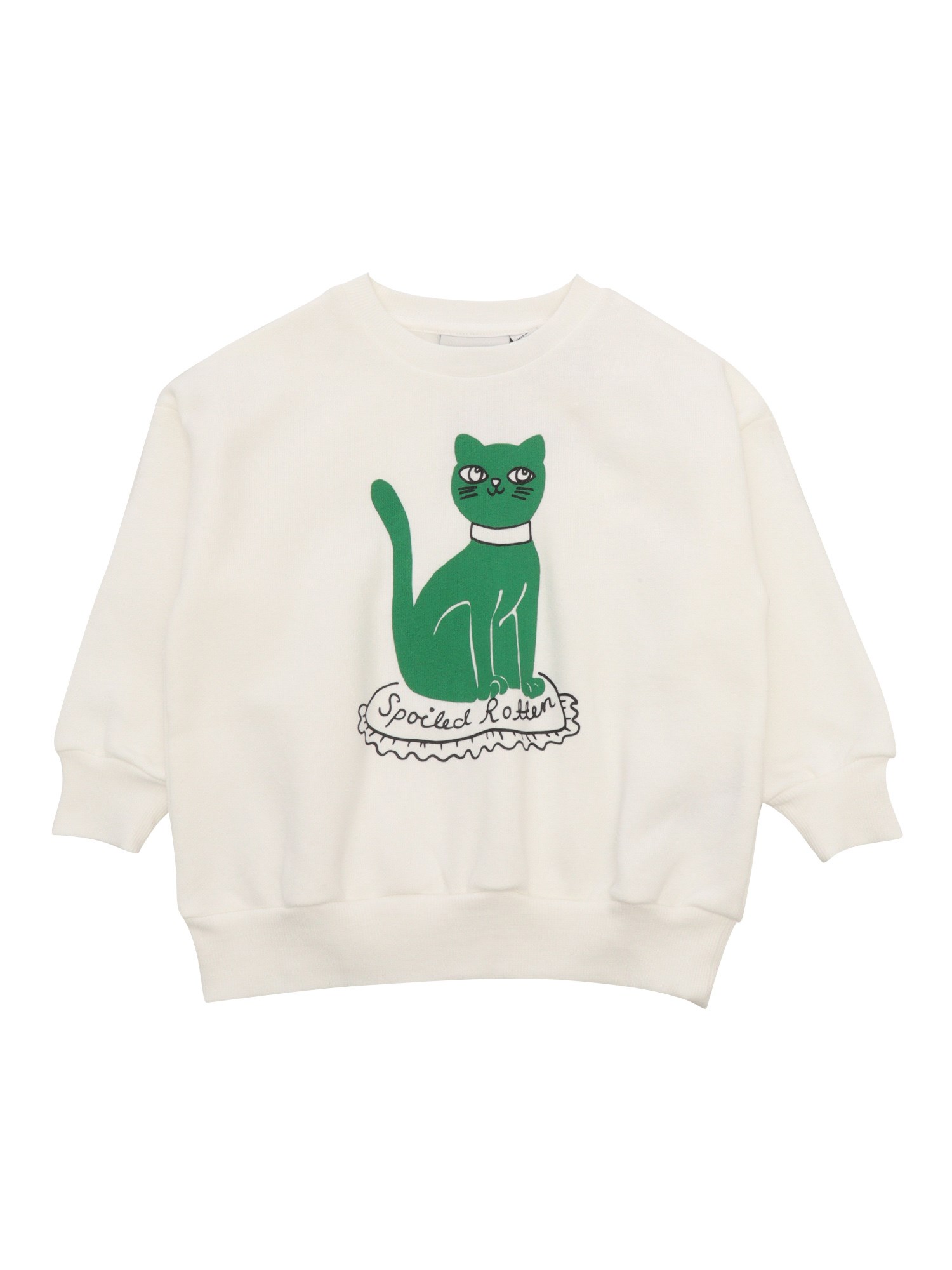 Shop Mini Rodini Cat Sp Sweatshirt In White