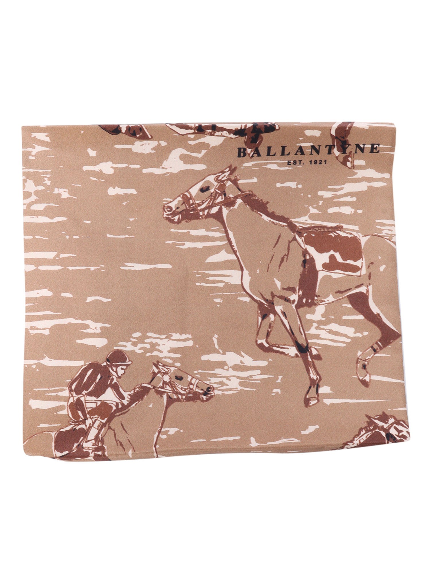 Shop Ballantyne Foulard 65x65 In Beige