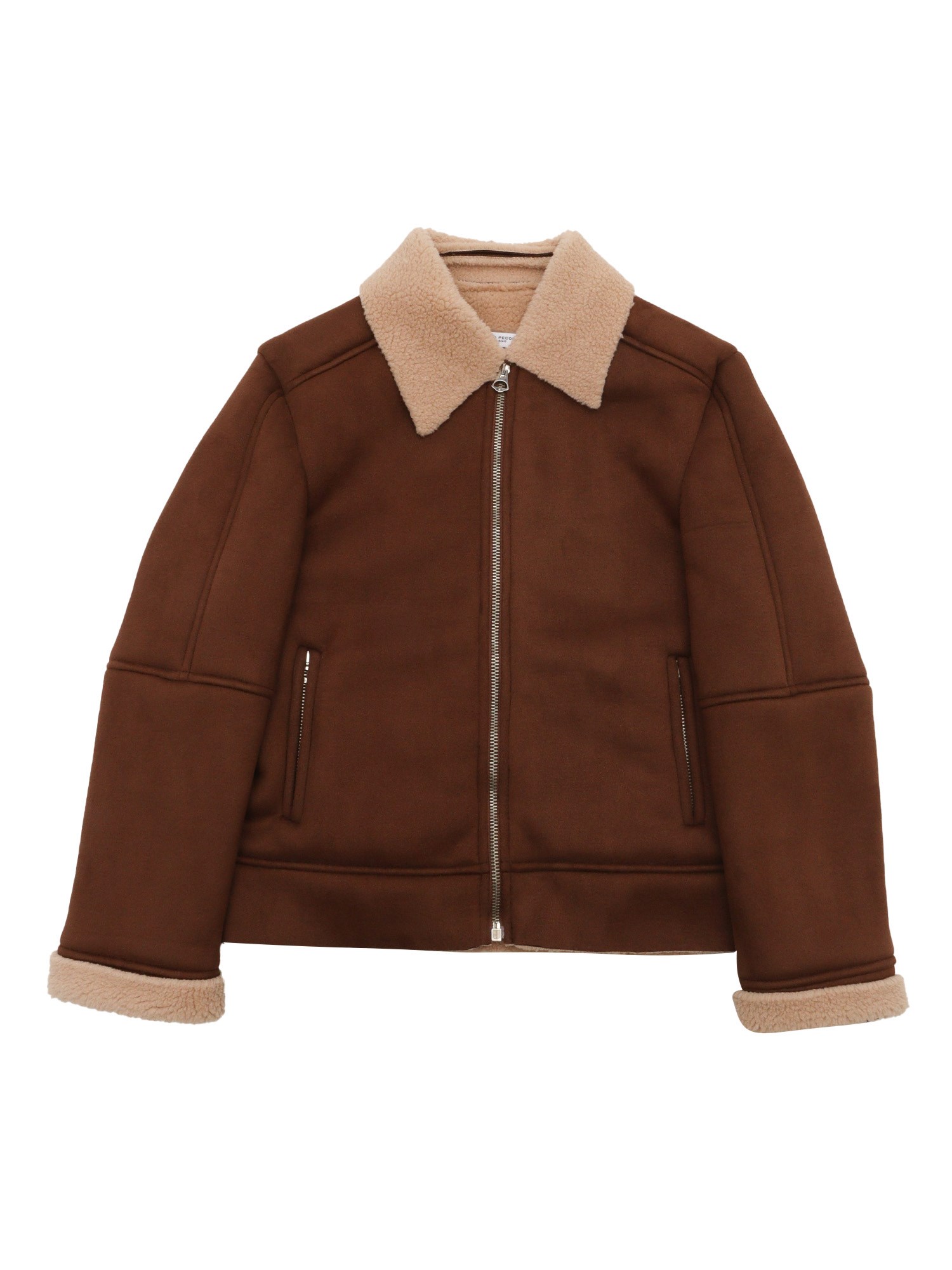 Paolo Pecora Kids' Boy Eco Shearling Coat In Brown