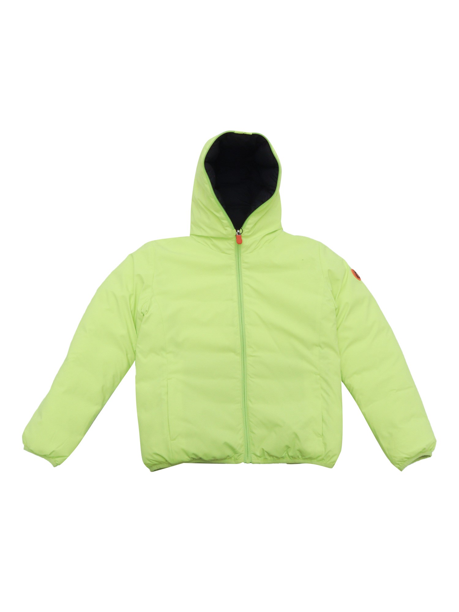 Save The Duck Kids' Oliver Hooded Reversible Jacket In Green