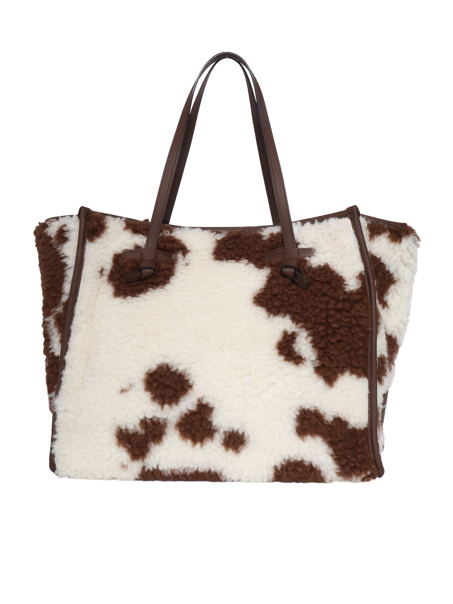 Shop Marcella Gianni Chiarini Fabric And Leather Bag In Brown