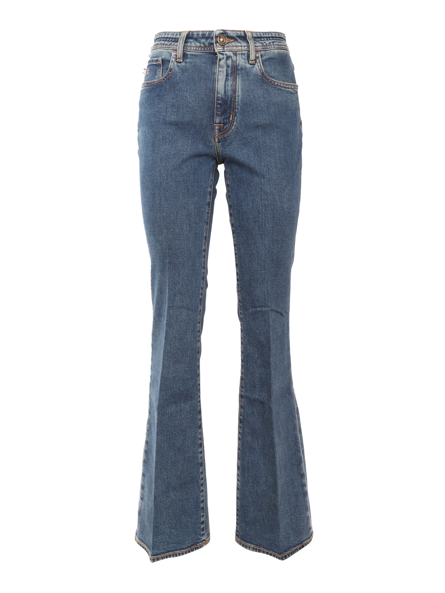 Shop Jacob Cohen 5 Pockets Denim Pants In Multi