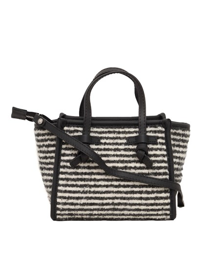 MARCELLA GIANNI CHIARINI LEATHER AND FABRIC BAG