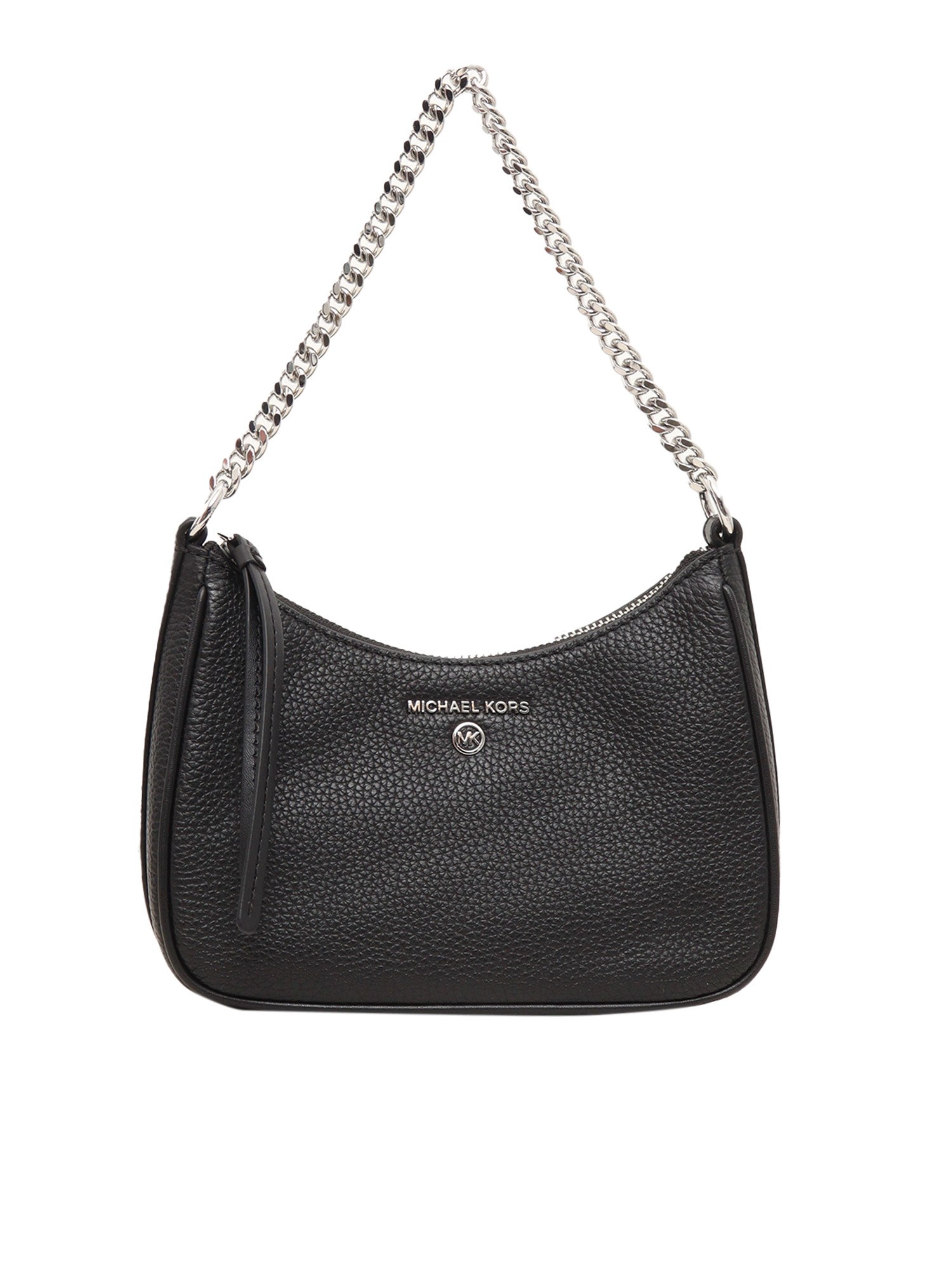 Shop Michael Kors Sm Chain Pochette In Black