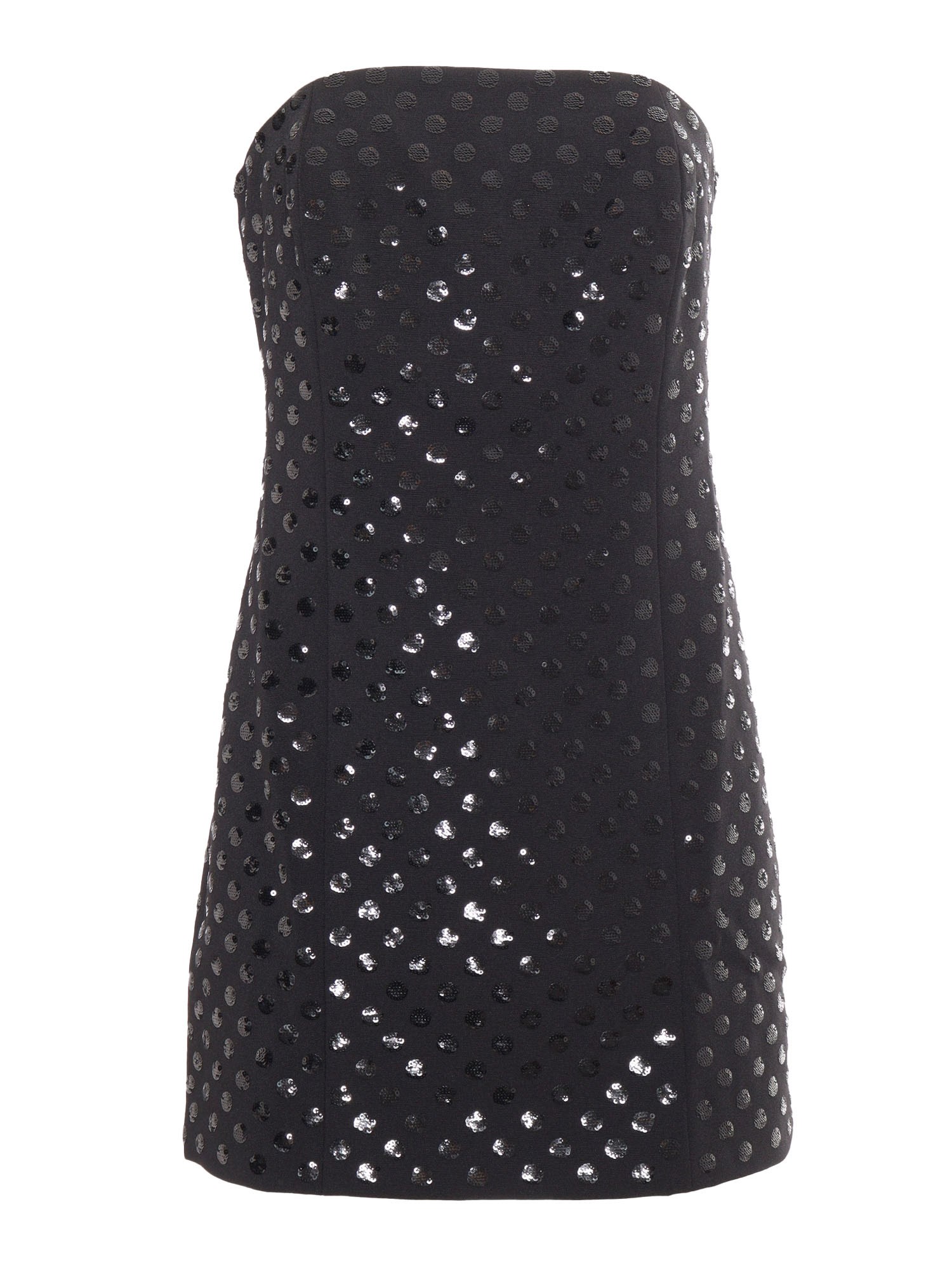 Michael Kors Sequin Dot Mini Dress In Black