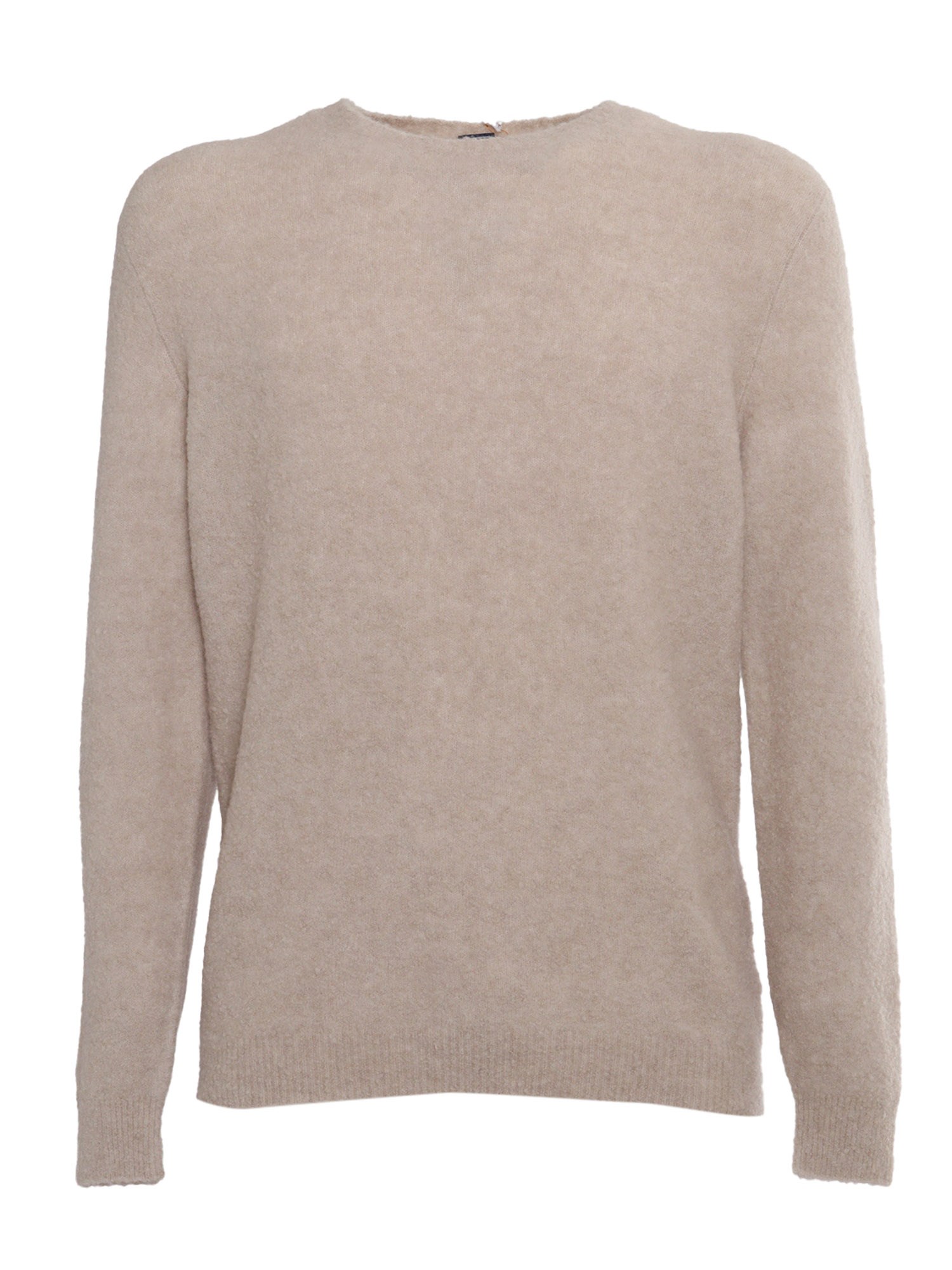 Shop Fedeli Crew-neck L/s Knitted Sweater Man In Gold