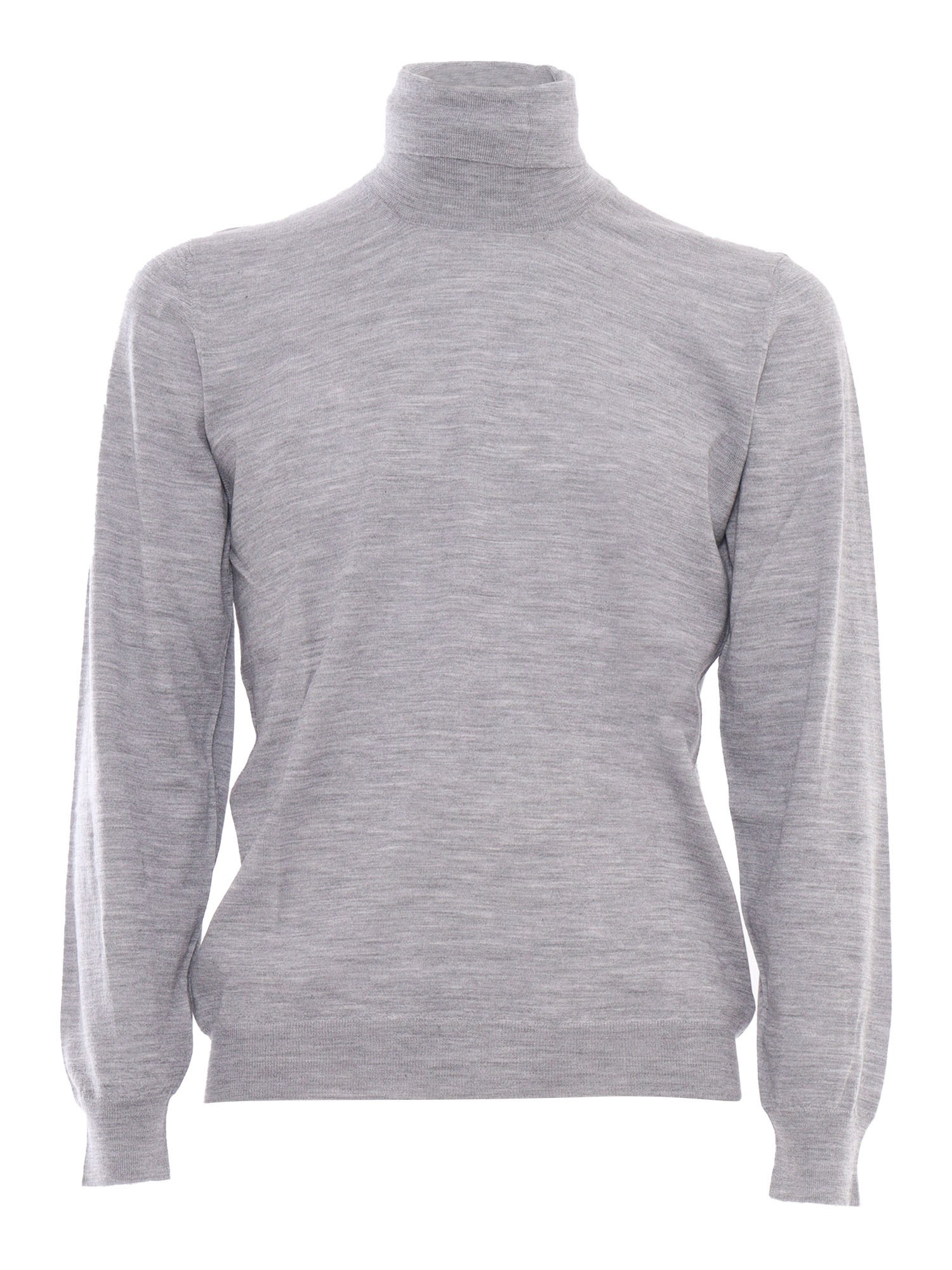 Fedeli Turtle Neck L/s Knitted Sweater Man In Brown