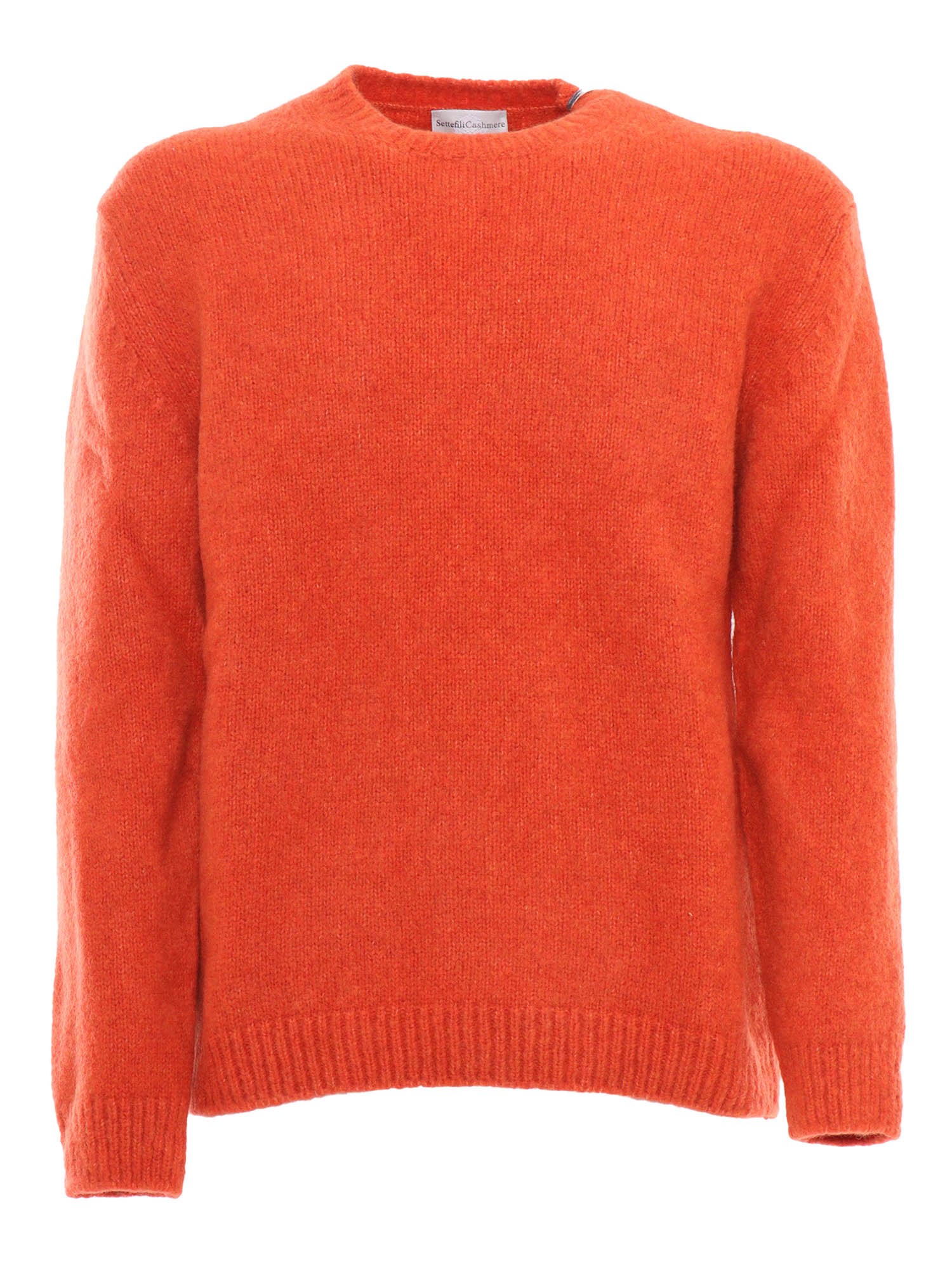 Shop Sette Fili Cashmere Brushed Over Fit Sweater In Orange