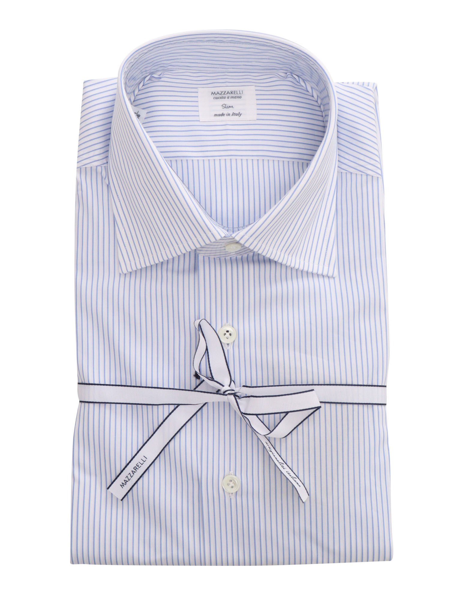 MAZZARELLI STRIPED COTTON SHIRT 