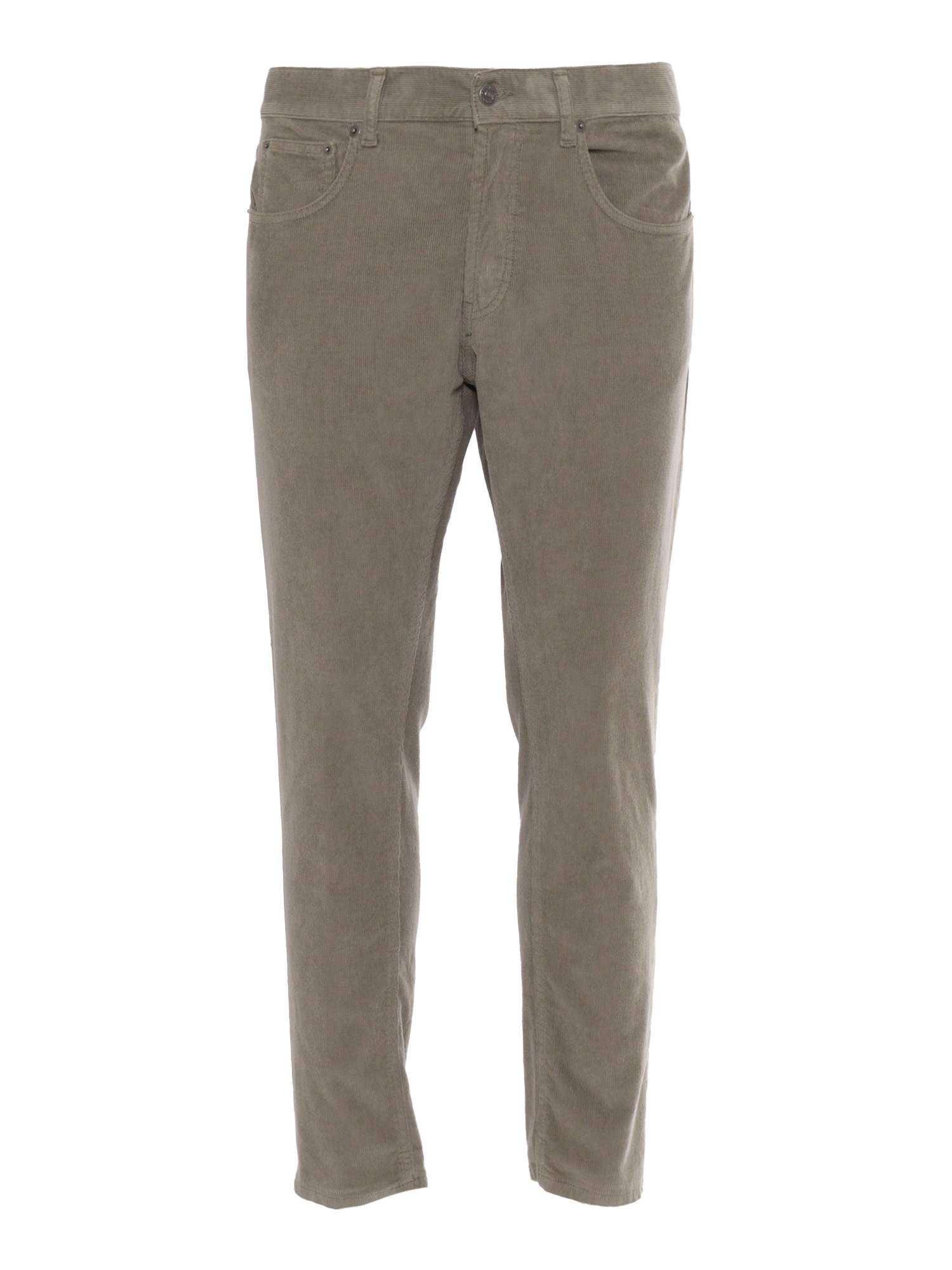 Dondup Dian Tapered-leg Corduroy Trousers In Gray