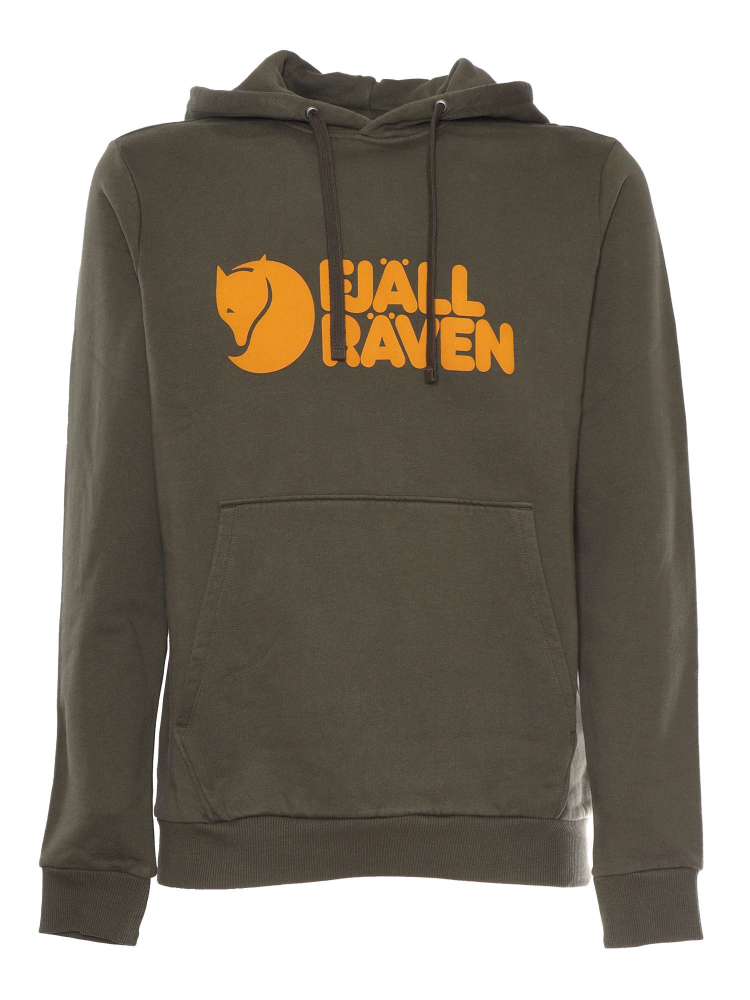 Shop Fjallraven Kanken Fj�llr�ven Logo Hoodie M / Fj�llr�ven Logo Hoodie M In Green