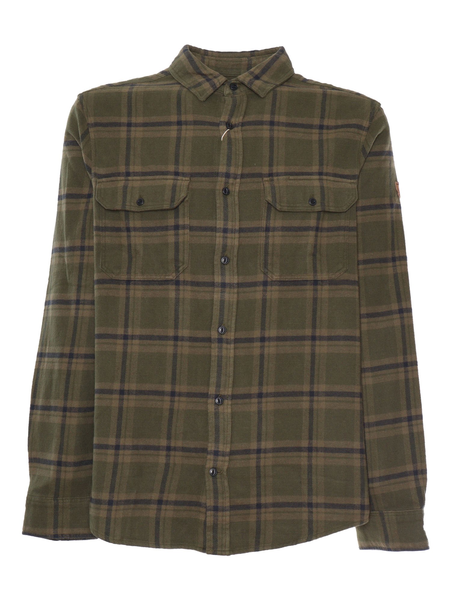 Shop Fjallraven Kanken �vik Heavy Flannel Shirt M / �vik Heavy Flannel Shir In Green