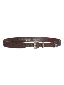 ALBERTO LUTI REAL CALFSKIN BELT IN DARK BROWN COLOR
