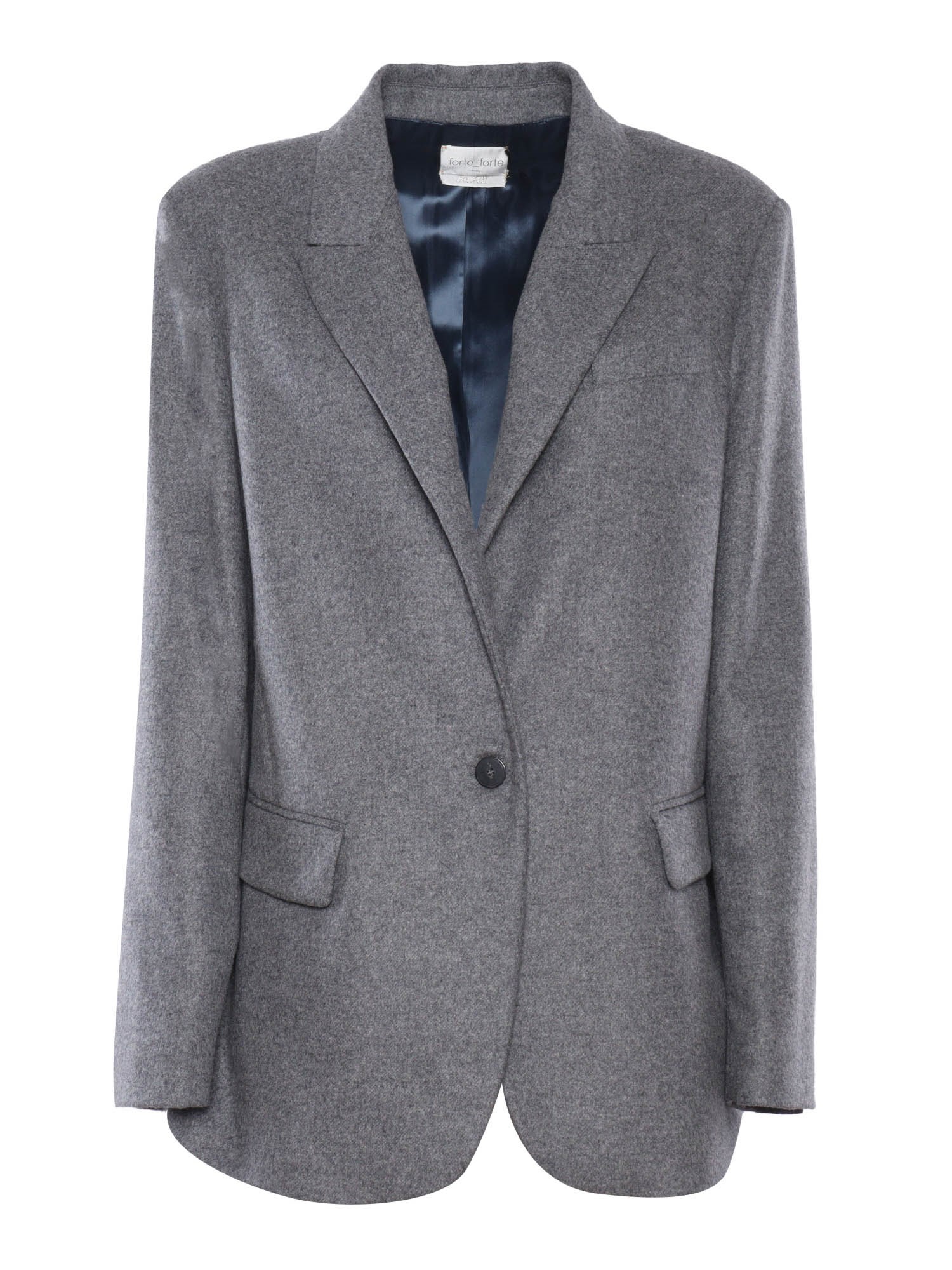 Forte Forte Single Breasted Jacket In Gray