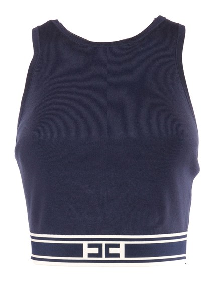 ELISABETTA FRANCHI Blue tricot top