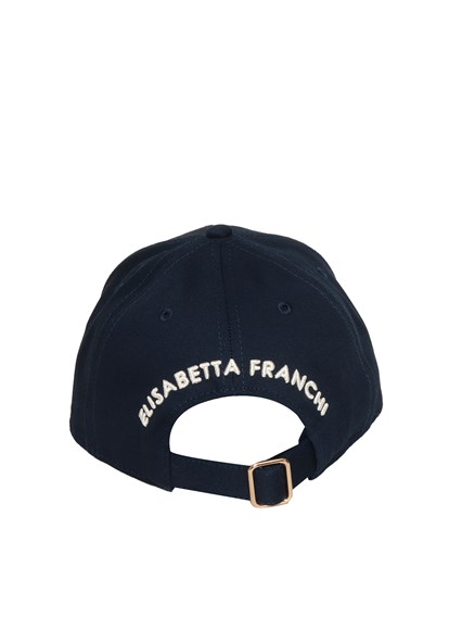ELISABETTA FRANCHI Blue hat with logo