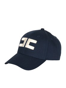 ELISABETTA FRANCHI Blue hat with logo