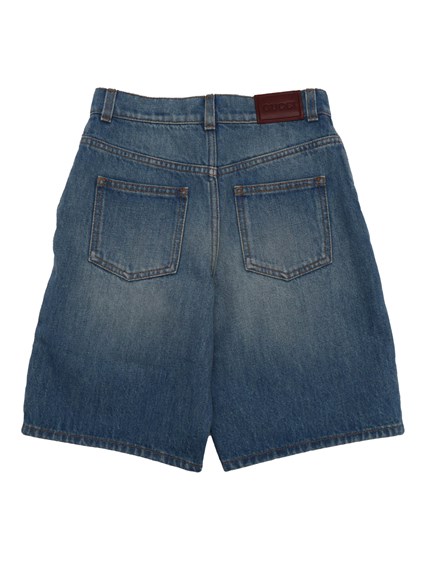 GUCCI KIDS J BERMUDA WASHED COTTON DENIM