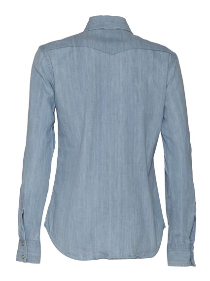 Mazzarelli DENIM ATHENA SHIRT WITH SIDE POCKETS