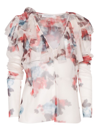 Philosophy Di Lorenzo Serafini White shirt with colorful prints