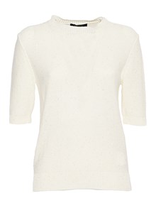 FABIANA FILIPPI SEQUIN SHORT SLEEVE CREW NECK SWEATER