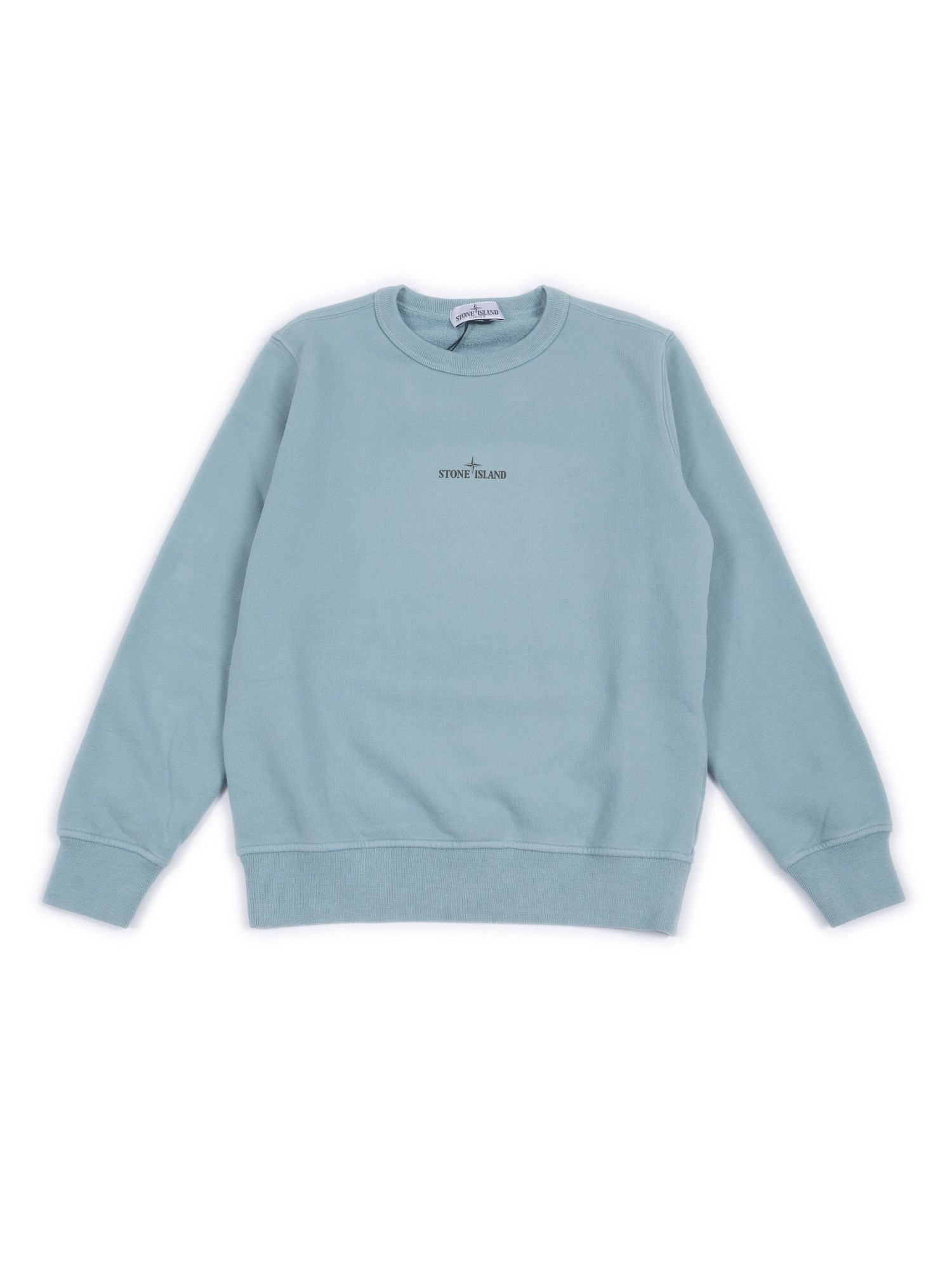 Stone Island Front And Back Print Sweatshirt In Blue