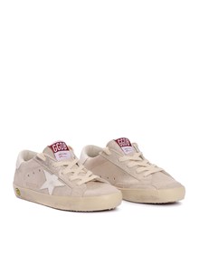 Golden Goose SUPER STAR LAMINATED SUEDE UPPER LEATHER STAR AND HEEL SNEAKERS